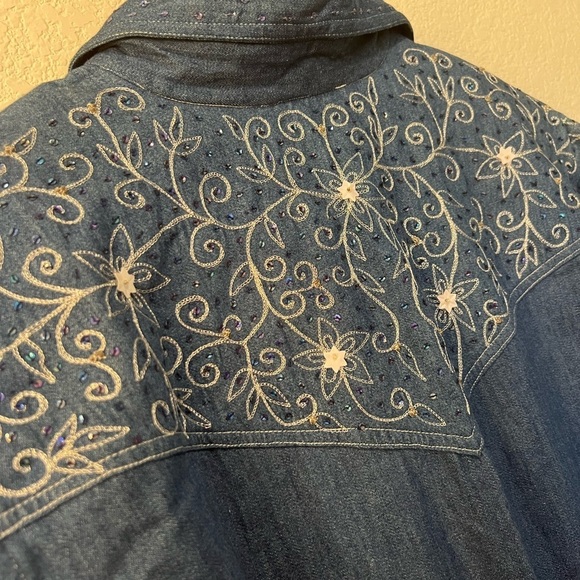 STUNNING Vintage Country Wear Clothing Company Western Jean Dress - Picture 11 of 12